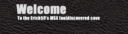 MSX undiscovered cave. MSX annd Retrogaming ressources